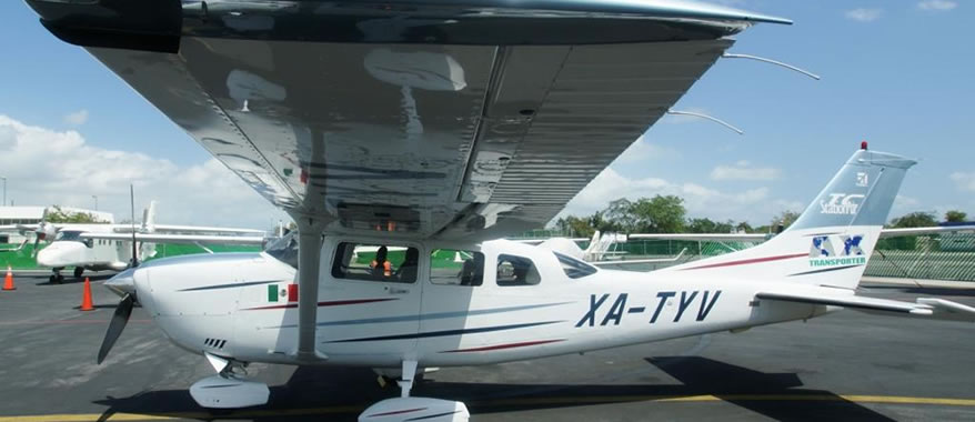 RENTA DE AVIONES EN CANCUN CESSNA 206 5 PASAJEROS