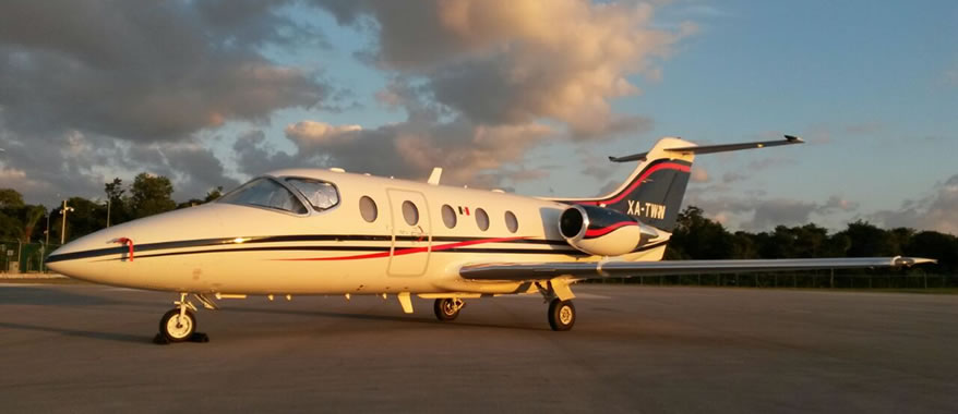 Beech jet 400 A Jet , Cancún México vuelo privado charter por hora