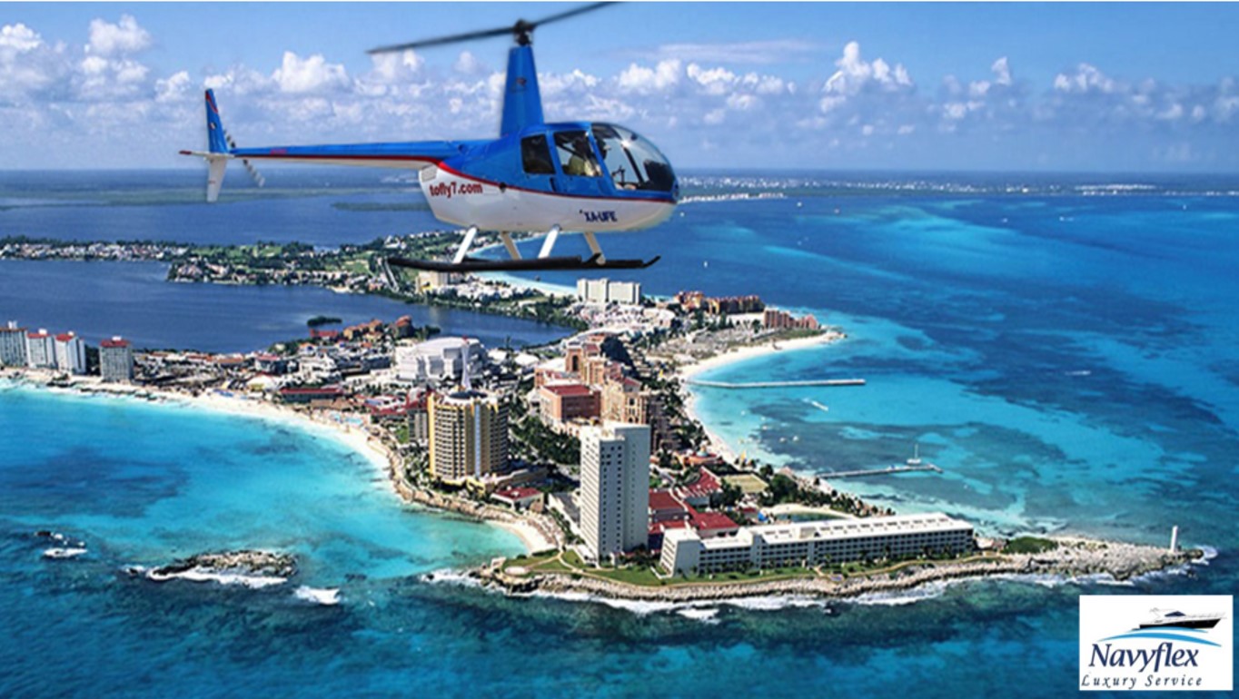 TOUR EN HELICÓPTERO POR ZONA HOTELERA CANCUN