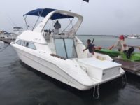 Renta de yate Sea Ray de 38 pies con FlyDeck Tour de Snorkel a Isla Mujeres Despedida De Soltera Vacaciones en Familia Snorkel